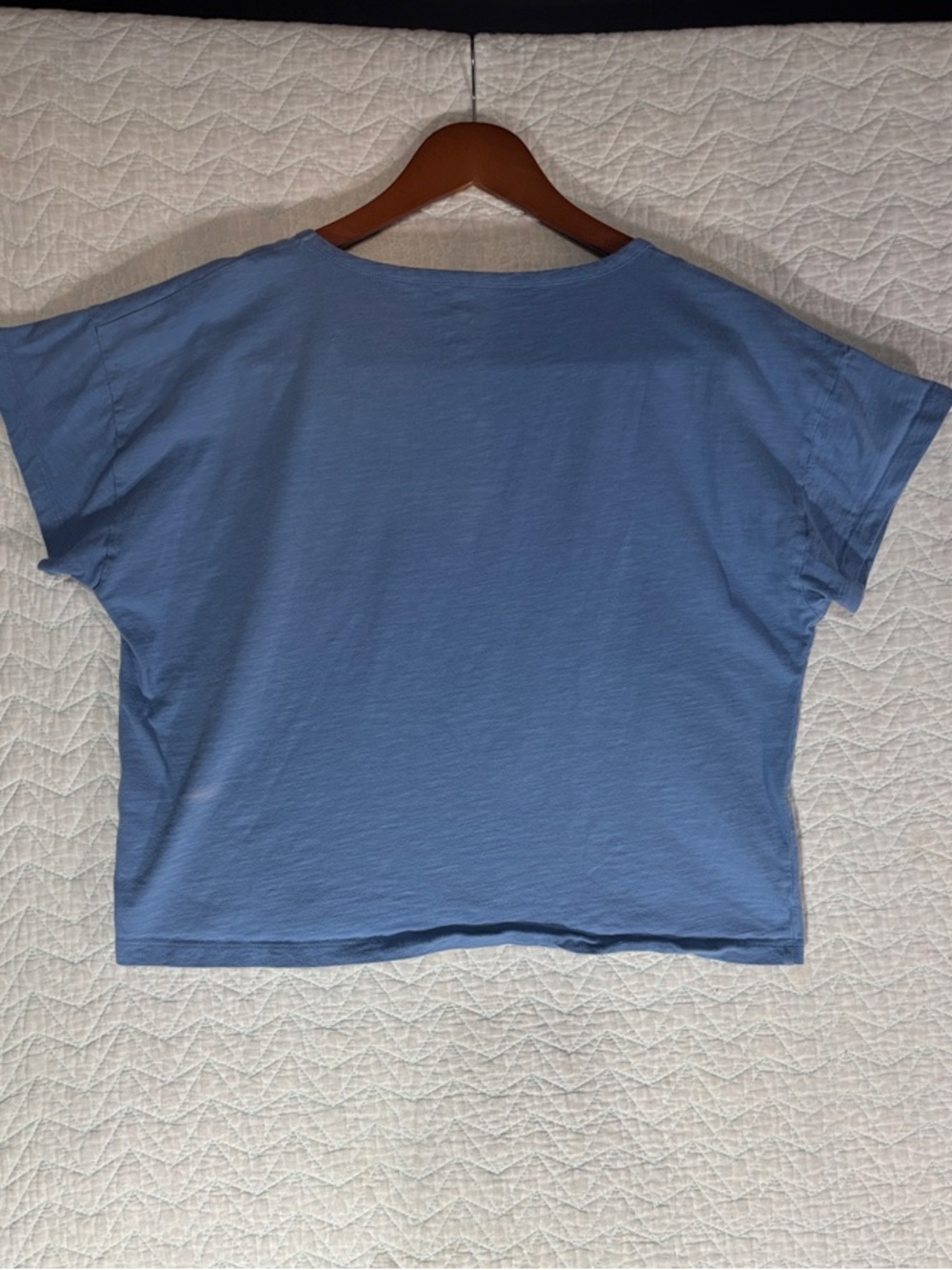 J. Crew Light Blue Short Sleeve Pocket Tee - Picture 3 of 4